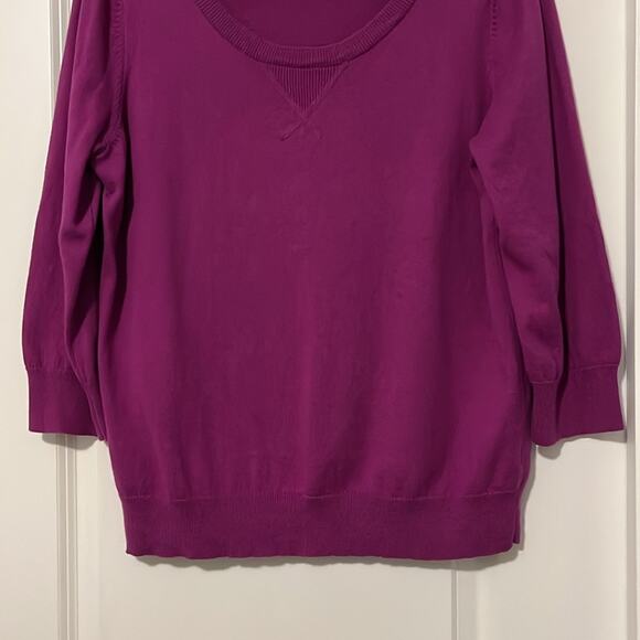 ⚡️ 3 for $30 ⚡️ JC Penney 3/4 Sleeve Cashmere Blend Sweater - Picture 3 of 7